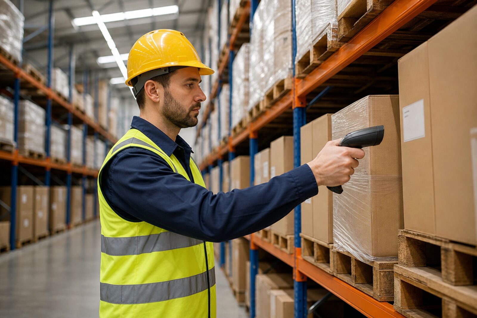 FFG warehouse operations team scanning inventory